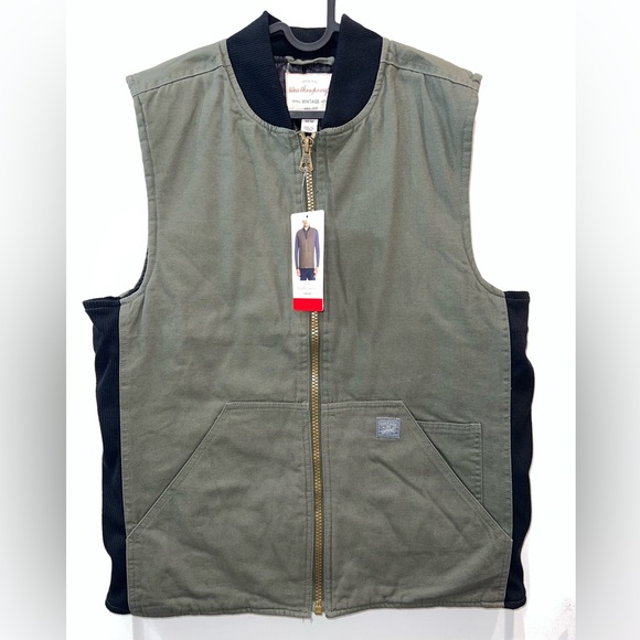 Weatherproof Vintage Vest, Men’s, Green, Small and Medium, Canvas Utility NWT - Picture 1 of 3